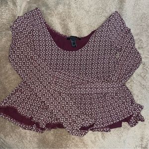 Forever 21 peplum long sleeve